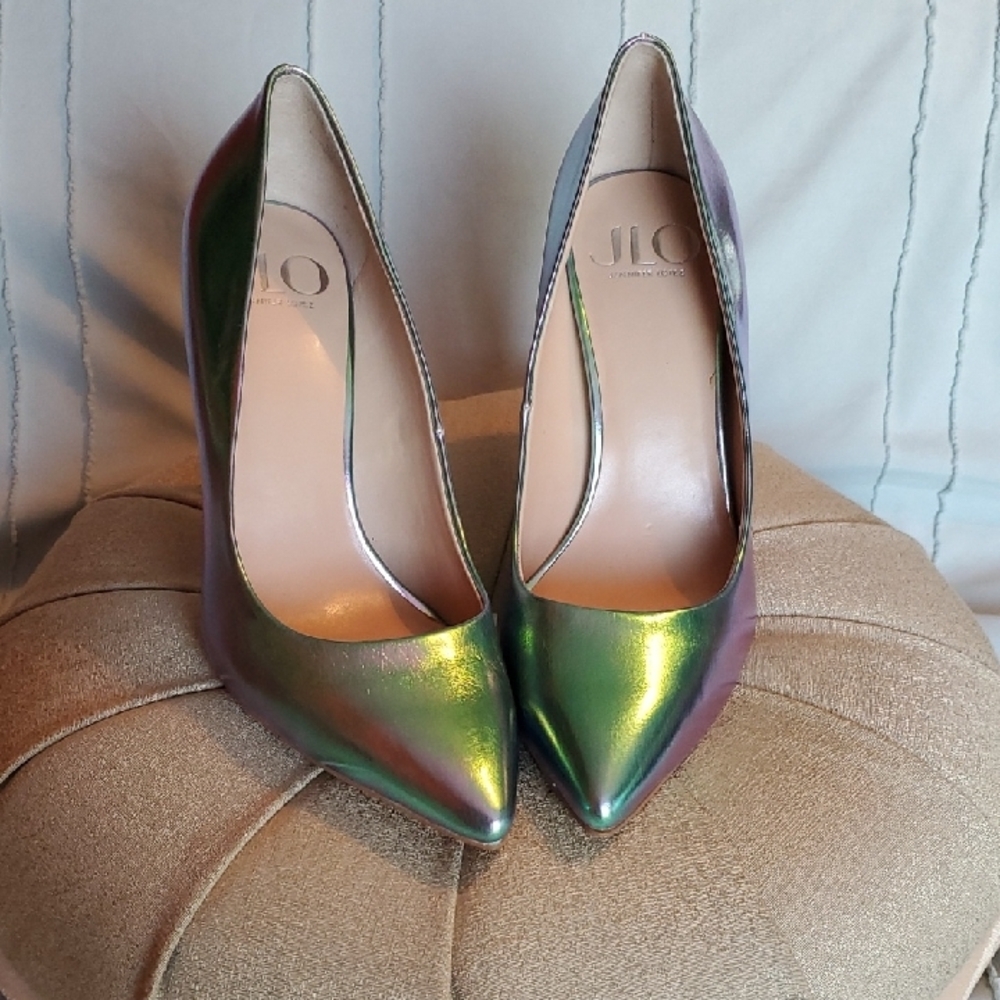 Jennifer Lopez Irridescent Stiletto Heels - Picture 3 of 11